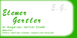 elemer gertler business card